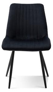 MebleMWM Krzesło czarne DC-6093 welur, nogi czarne