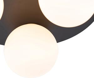 Zewnetrzna Nowoczesna łazienkowa lampa sufitowa czarna 3-punktowa - Cederic Oswietlenie zewnetrzne