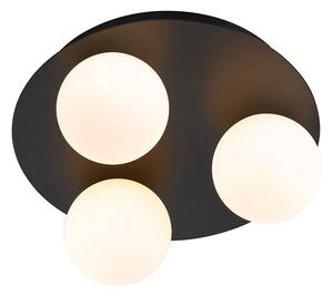 Zewnetrzna Nowoczesna łazienkowa lampa sufitowa czarna 3-punktowa - Cederic Oswietlenie zewnetrzne