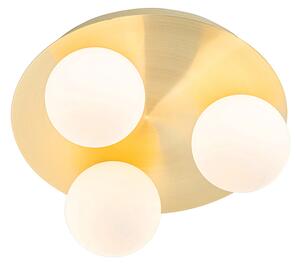Zewnetrzna Nowoczesna łazienkowa lampa sufitowa mosiężna 3-punktowa - Cederic Oswietlenie zewnetrzne