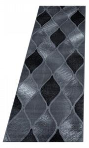 Dywan nowoczesny Costa koniczyna szaro-czarna 80 cm x 250 cm