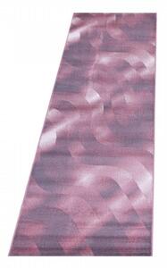 Dywan nowoczesny Costa fale różowo-szary 80 cm x 250 cm
