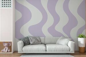 Fototapeta Fioletowe i białe faliste linie, Nowoczesne Fototapety, Popularne Fototapety, w01833v4 - Tapeko.pl