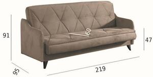MebleMWM Sofa z funkcją spania na nóżkach TWINGO BIS