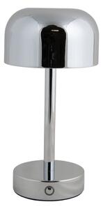 Lampa stołowa LED w kolorze srebra z metalowym kloszem (wysokość 24,5 cm) James – Leitmotiv
