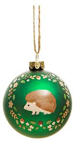 Szklana bombka wykonana ręcznie ø 6 cm Woodland Hedgehog – Sass & Belle