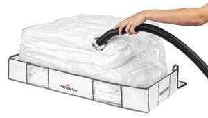 Tekstylny/plastikowy pojemnik pod łóżko próżniowy 105x45x15,5 cm Life – Compactor