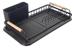 Czarny metalowy ociekacz 43x23,5 cm Radka – Orion