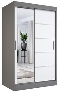Szafa przesuwna 120 cm antracyt + biały N3-C86