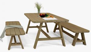 Zestaw ogrodowy stół i 2 x ławka Matus