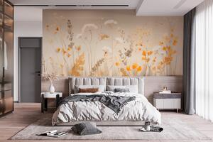 Fototapeta Malowanie kwiatów i liści, Fototapety Natura, Popularne Fototapety, w02580 - Tapeko.pl