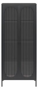 Czarna metalowa witryna 80x186x40 cm Luna – Støraa