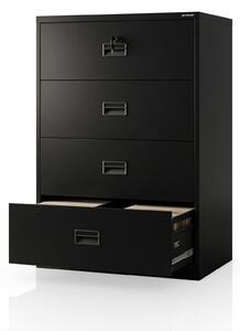 Szafa kartotekowa metalowa czarna, 900x1320x600 mm: SARA XL V4