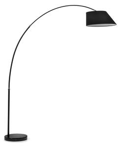 Czarna lampa stojąca z tekstylnym kloszem (wysokość 189 cm) May – Kave Home
