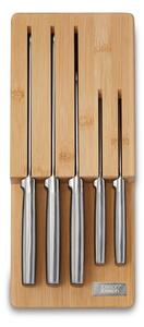 Zestaw noży ze stojakiem ze stali nierdzewnej 5 szt. Elevate Bamboo – Joseph Joseph