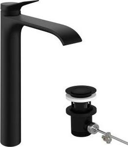 Hansgrohe jednouchwytowa bateria umywalkowa 250 CoolSt Vivenis Outlet 191 mm, z wyciąganym odpływem, czarny matowy