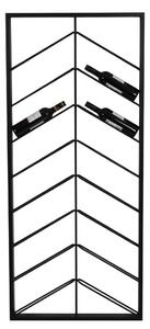 Czarny wiszący metalowy regał na wino liczba butelek 16 70x160x6 cm Malbeo – Light & Living