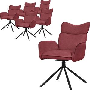 ML-Design krzesła do jadalni obrotowe zestaw 6 krzeseł do salonu z oparciem i podłokietnikiem 360° krzesło obrotowe z metalowymi nogami fotel ergonomiczny