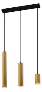 Lampa wisząca w czarno-złotym kolorze z metalowym kloszem 6x46 cm Tubo – Candellux Lighting