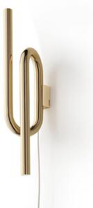 Lampa Ścienna Foscarini, Tobia, złoty | mosiężny, salon, metal, design