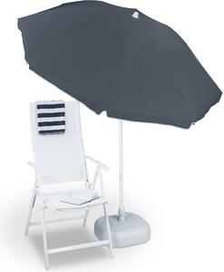 Relaxdays parasol balkonowy 180 cm z regulacją wysokości i możliwością przechylenia okrągły parasol chroniący przed słońcem