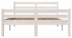 Białe drewniane dwuosobowe łóżko 160x200 - Aviles 6X