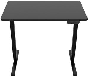 Wysokie biurko regulowane elektryczne do komputera czarny - Rucal 3X