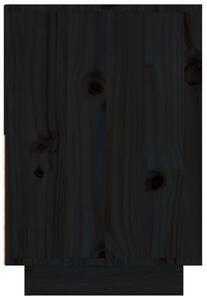 Czarna szafka nocna drewniana z szufladą - Zopi