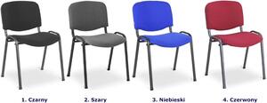 Czarne krzesło sztaplowane - Hoster 3X