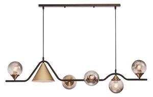 Mista - lampa wisząca 120cm nad stół, do jadalni, czarna, kule