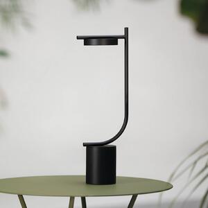 GRUPA Lampa stołowa LED z akumulatorem Grupa Igram, czarna, 40 cm, IP44 możliwość ściemniania, czarny, salon / jadalnia, metal, design