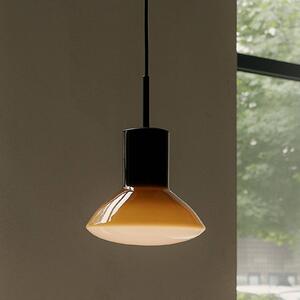 GRUPA Lampa wisząca Onda, możliwość ściemniania, żółty / pomarańczowy, salon / jadalnia, aluminium, design