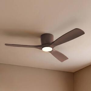 Wentylator sufitowy Lucande Smart LED Moneno, brązowy, DC, Tuya Moneno Lucande, możliwość ściemniania, brązowy / rdzawy, salon / jadalnia, metal, nowoczesny