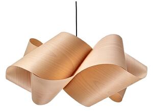 LZF LAMPS Lampa wisząca Swirl, możliwość ściemniania, jasne drewno, salon / jadalnia, drewno, design
