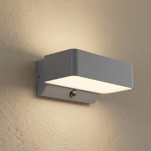 Lampa zewnętrzna z czujnikiem ruchu Fando Lindby, aluminiowy / szary / cynkowy, aluminium