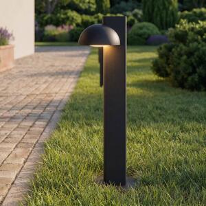 Słupek oświetleniowy LED Lucande Velira, czarna, 77 cm, 1-punktowy, IP44 Velira, czarny, metal, nowoczesny