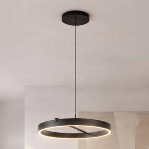 Lampa wisząca Rovan Lucande, możliwość ściemniania, czarny, salon / jadalnia, metal, nowoczesny