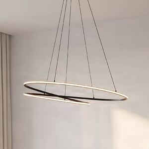 Lampa wisząca Gavril Lucande, możliwość ściemniania, czarny, salon / jadalnia, metal, nowoczesny