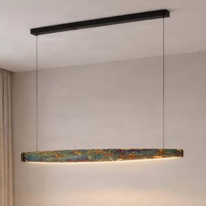 Lampa wisząca Persida Quitani, możliwość ściemniania, brązowy / mosiężny, salon / jadalnia, metal, industrialny