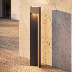 Słupek oświetleniowy LED Kaholo Lucande, czarny, aluminium, nowoczesny