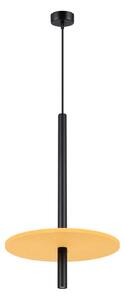 Żółta lampa wisząca z nowoczesnym kloszem D2-W09