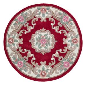 Czerwony wełniany dywan Flair Rugs Aubusson, ⌀ 120 cm