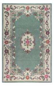 Zielony wełniany dywan Flair Rugs Aubusson, 75x150 cm