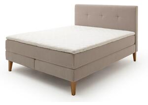 Beżowe łóżko boxspring 160x200 cm Stockholm – Meise Möbel