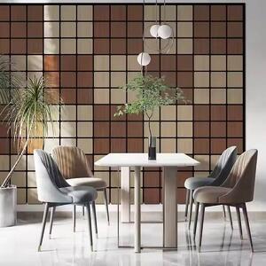 Freja drewniany panel ścienny akustyczny w kratę - 60x60cm - white oak