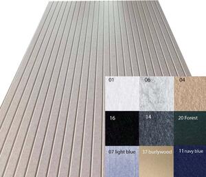 Panele dźwiękochłonne Bilnora z pasiastym wzorem wykonane z filcu - 120x60x0,9cm