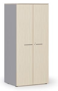 Szafa biurowa z drzwiami PRIMO GRAY, 1781 x 800 x 600 mm, szary/brzoza