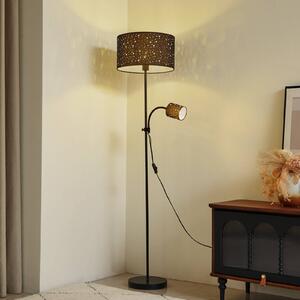 Lampa stojąca Melanie Lindby, czarny, salon / jadalnia, metal, nowoczesny
