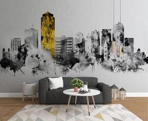 Fototapeta Czarno-biały pejzaż miejski, Fototapety Architektura, Popularne Fototapety, u24896 - Tapeko.pl