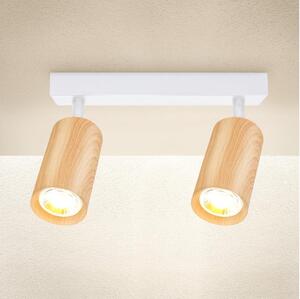 Brilagi Brilagi - Oświetlenie punktowe SELE 2xGU10/30W/230V biały/dekor dębu BG1393